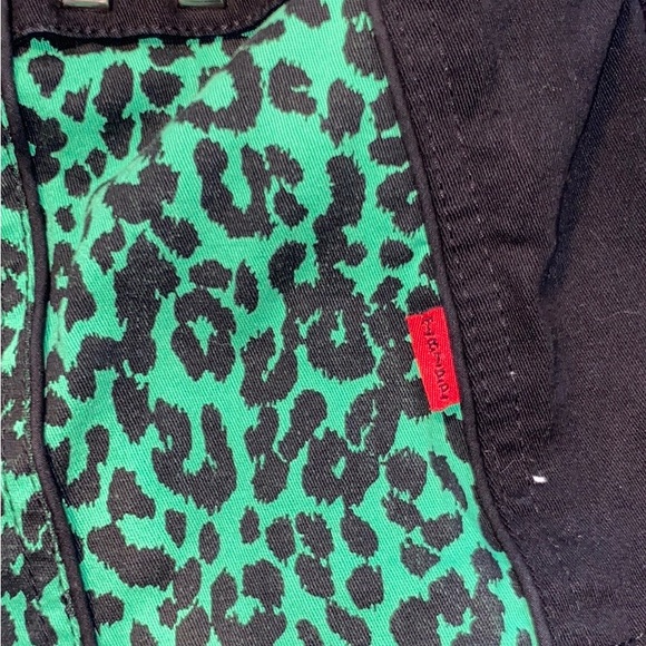 Green Leopard Print Tripp NYC Corset/Halter Top - Zips up the Front, Very Sexy - Picture 11 of 14